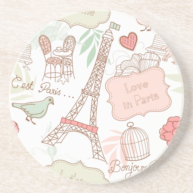 Posavasos amo París (Frente)