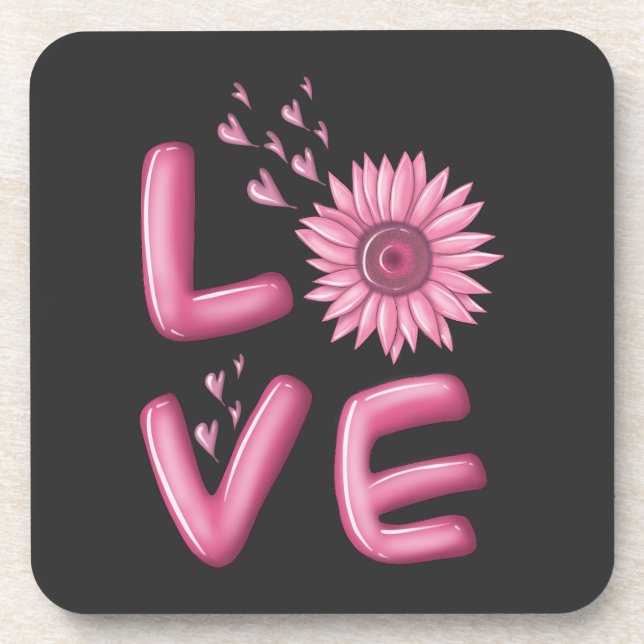 Posavasos Amo Sunflower Rosa (Frente)