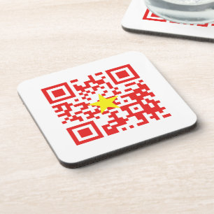 Posavasos Amo Vietnam (Tôi Yêu Viene Nam) Marca QR Código