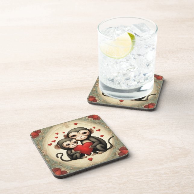 Posavasos Amor a los monos (Lado Derecho)