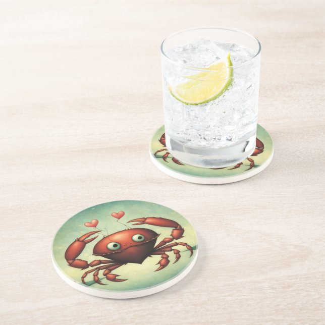 Posavasos Amor al cangrejo (Lado)