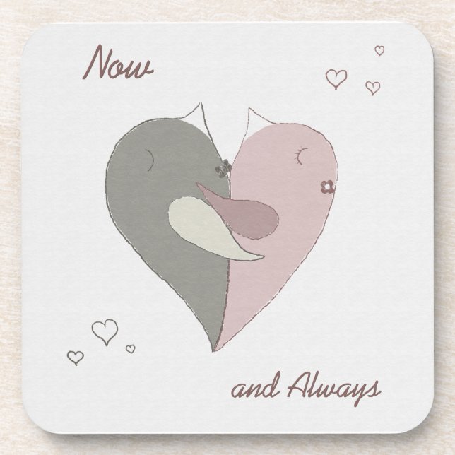 Posavasos Amor Aves Corazón (Frente)