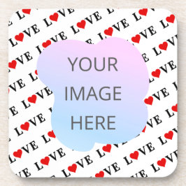 Posavasos AMOR blanco Minimalista