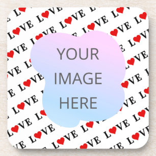 Posavasos AMOR blanco Minimalista