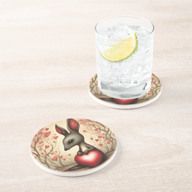 Posavasos Amor canguro 1 (Lado)