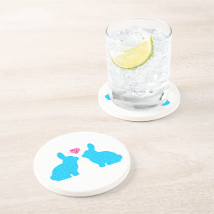 Posavasos Amor conyugal azul y rosa