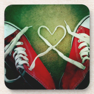 Posavasos amor corazón botas de béisbol romance valentina
