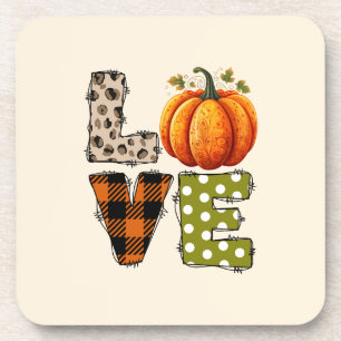 Posavasos AMOR - Cuta calabaza y Papel Polka