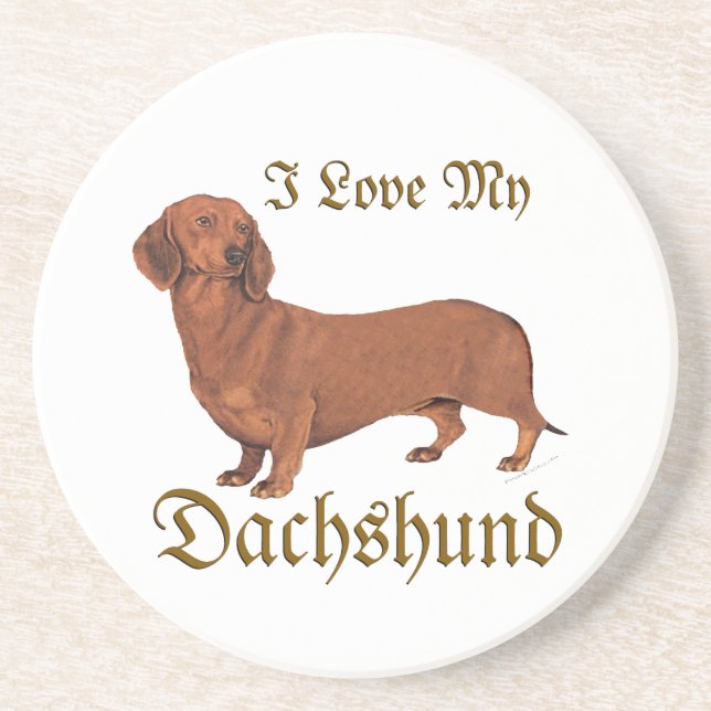 Posavasos Amor de Dachshund (Frente)