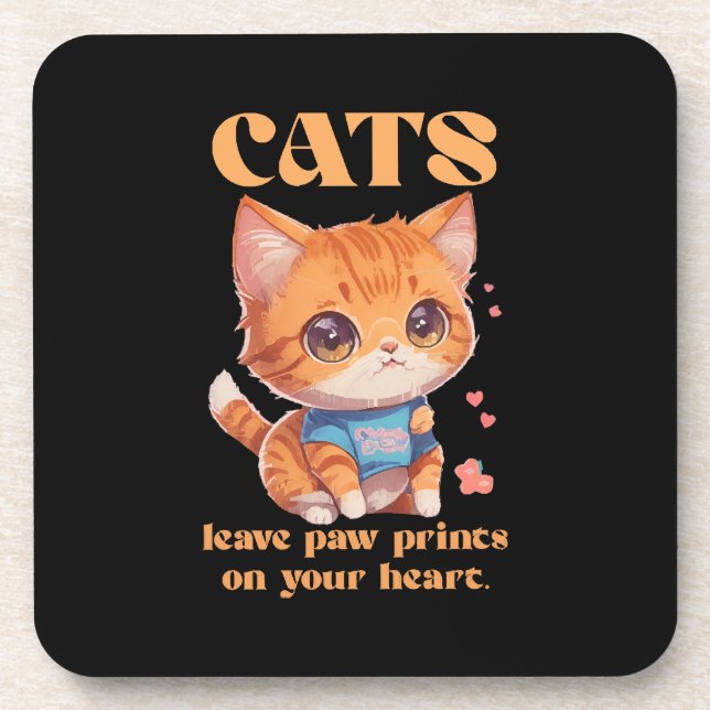 Posavasos amor de gatito lindo (Frente)