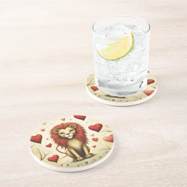 Posavasos Amor de león 2 (Lado)