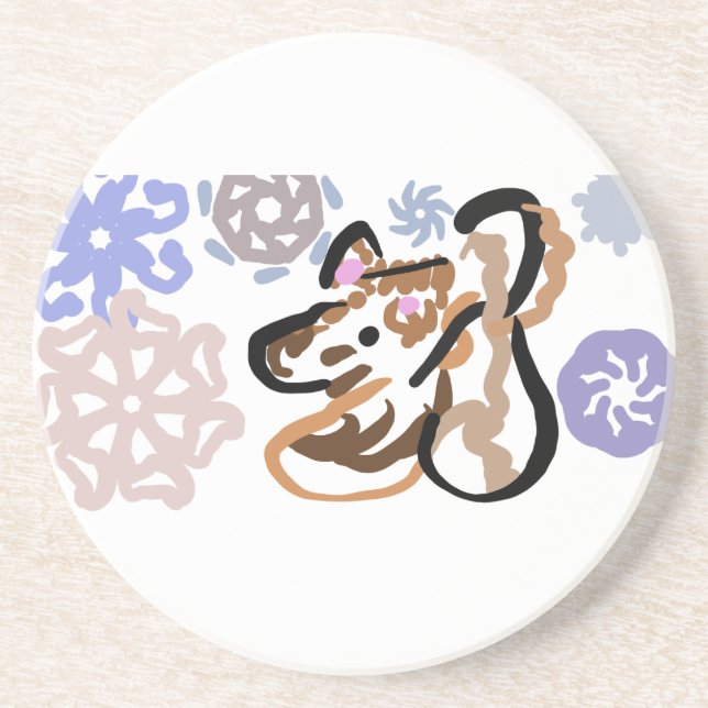 Posavasos Amor de lobo en invierno (Frente)
