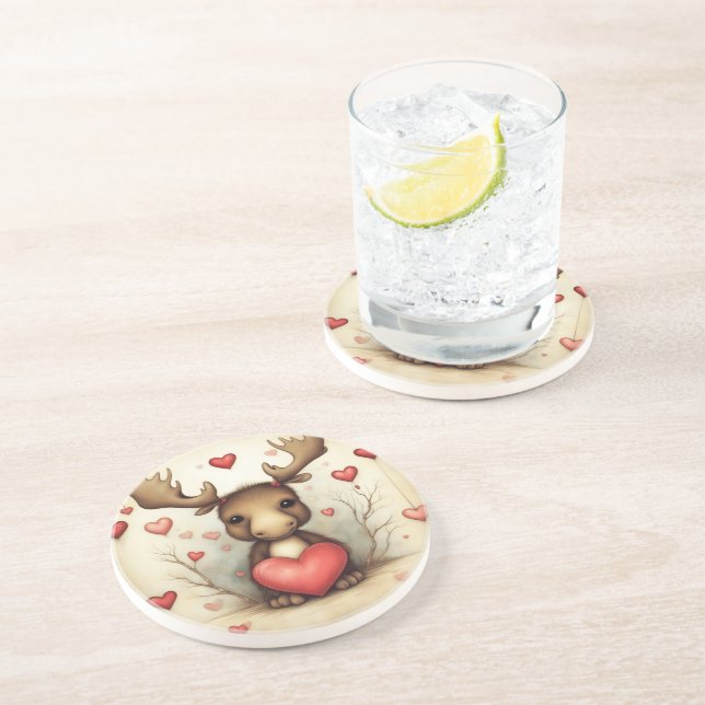 Posavasos Amor de Moose 1 (Lado)
