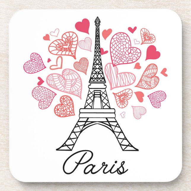 Posavasos Amor de París, Francia (Frente)