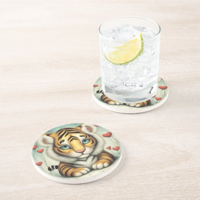 Posavasos Amor de tigre 2 (Lado)