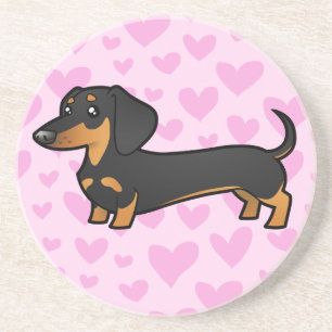 Posavasos Amor del Dachshund (capa lisa)