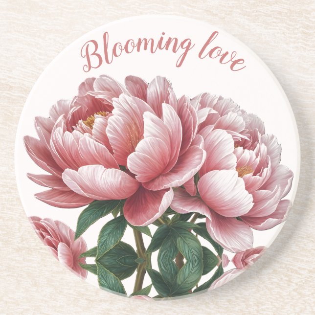 Posavasos Amor en flor (Frente)
