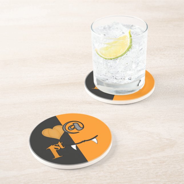 Posavasos Amor En La Primera Bite Halloween (Lado)
