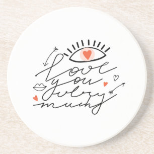 Posavasos Amor en los Ojos: Belleza Romántica Vintage.