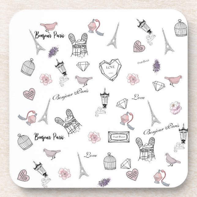 Posavasos Amor en Peris Moda Bohemia Chica de Boho Floral (Frente)