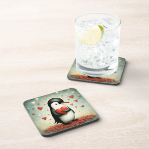 Posavasos Amor pingüino 1