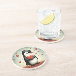 Posavasos Amor pingüino 1