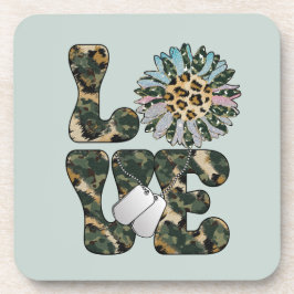 Posavasos Amor Sunflower Militar