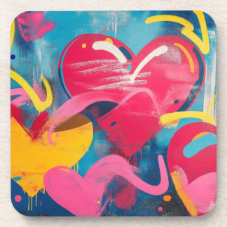 Posavasos Amor urbano: Graffiti Hearts