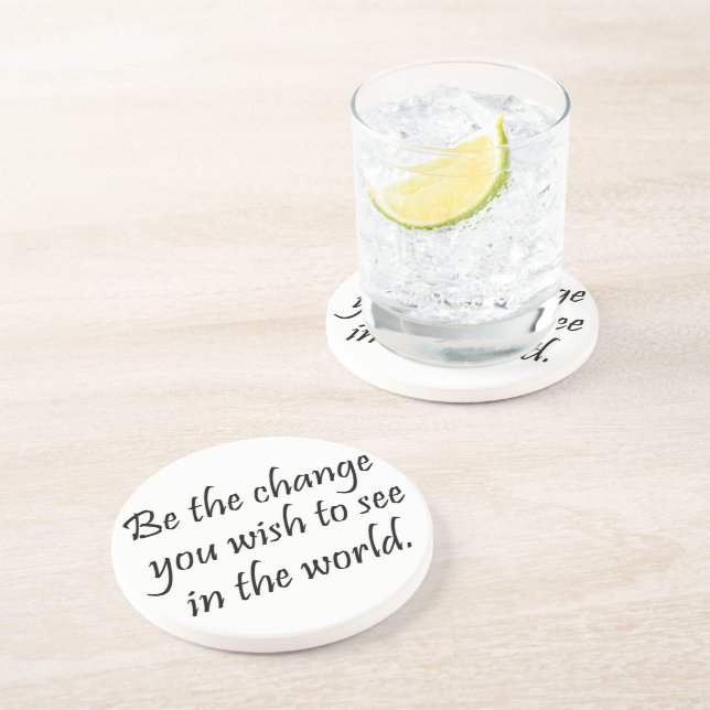 Posavasos Amos de cocina inspiradores regalos de Gandhi (Lado)