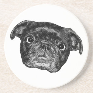 Posavasos Amuleto de mesa con lunares de pug