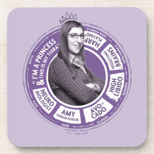 Posavasos Amy Farrah Fowler Info Graphic