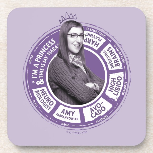 Posavasos Amy Farrah Fowler Info Graphic (Frente)