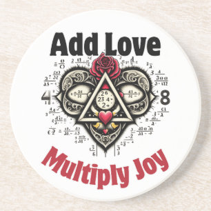 Posavasos Añadir amor, multiplicar alegría 2