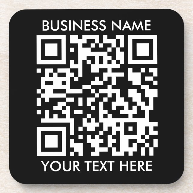 Posavasos Añadir su propio código QR Análisis de texto Simpl (Frente)