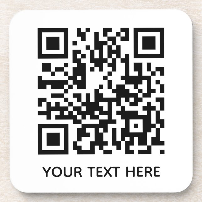 Posavasos Añadir su propio código QR Análisis de texto Simpl (Frente)