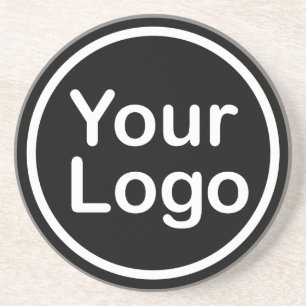Posavasos Añadir su propio logotipo Fondo negro