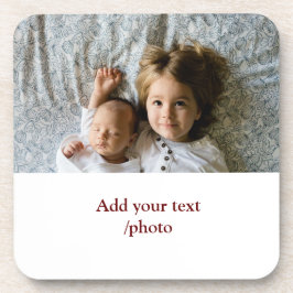 POSAVASOS AÑADIR SUS NAVIDADES DE TEXTO DE FOTO