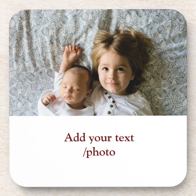 POSAVASOS AÑADIR SUS NAVIDADES DE TEXTO DE FOTO (Frente)