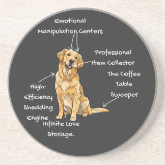 Posavasos Anatomy of a Golden Retriever - Funny Dog Mom/Dad 