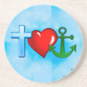 Posavasos anchored by jesus