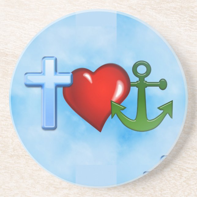 Posavasos anchored by jesus (Frente)