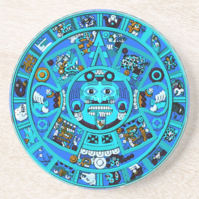 Posavasos Anciano símbolo azteca maya - ¿Fin del mundo? (Frente)
