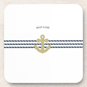 Posavasos Ancla de barco náutico, cuerda