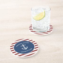 Posavasos Ancla de nombre de tu barco