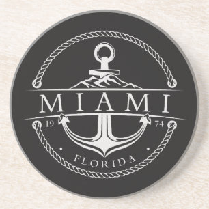 Posavasos Ancla Náutica Miami Florida 1974