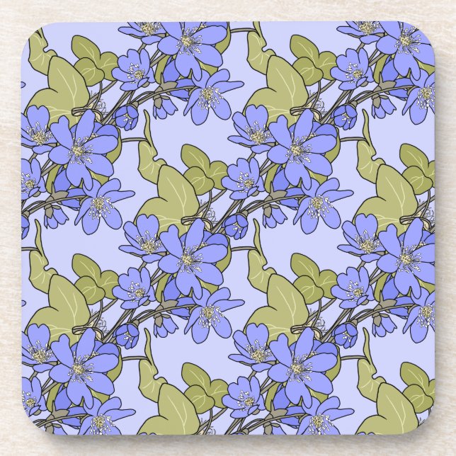 Posavasos Anemones azules (Frente)