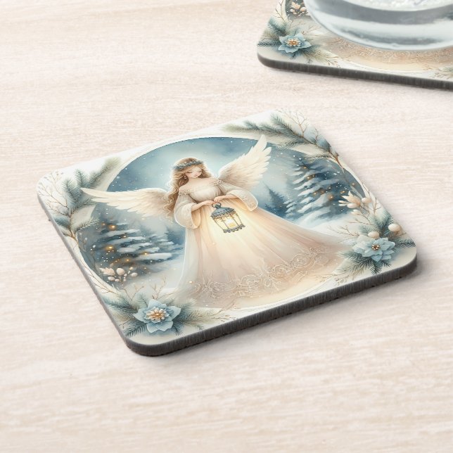 Posavasos Ángel Celestial de Invierno Farol de Esperanza (Lado Izquierdo)