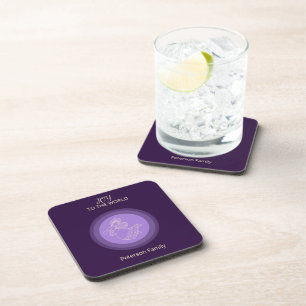 Posavasos Ángel de lavanda radiante de alegría Recuerdo fami