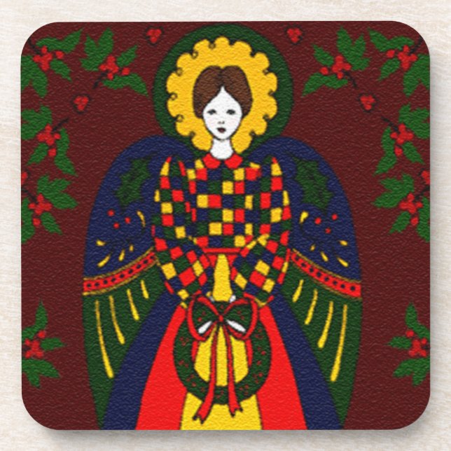 Posavasos Angel de Navidades de país (Frente)