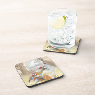 Posavasos "Ángel en prácticos de costa de la abadía de